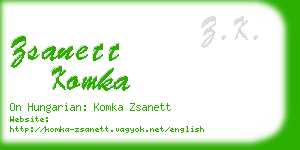 zsanett komka business card